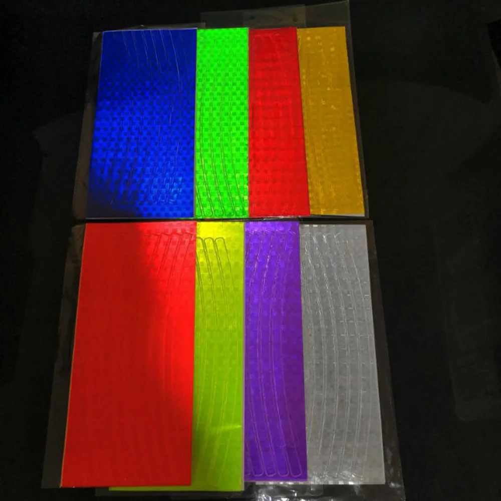 Reflective Tape Bicycle Stickers Decals Fluorescent Bike Wheel Strip Stickers Adhesive Safety Cycling Bike Warning Tape BC0123 (15)