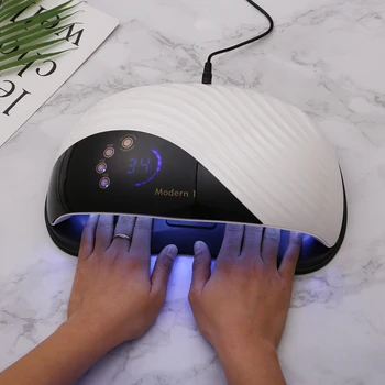 

High Power Nail Dryer Fast Curing Gel Lamp Nail Lamp LED UV Lamp For Gel Varnish With Built-in Cooling Fan Smart Sensor