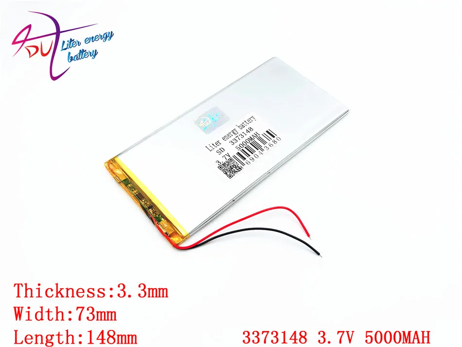 3,7 V 5000mAH 3373148 литиевая батарея полимерный литий-ионный/литий-ионный аккумулятор для игрушек, банка питания, gps mp4, сотового телефона, динамика
