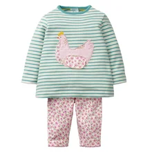 Комплекты одежды для девочек с аппликацией в виде животных; коллекция года; брендовая осенняя одежда для маленьких девочек; Детская школьная одежда; Детский комплект; спортивный костюм