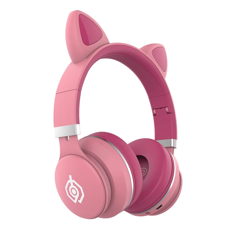 Bluetooth 5 0 Cat Ear Headphones LED Light Up Noise Cancelling Adults Kids Girl Headset Support TF Card