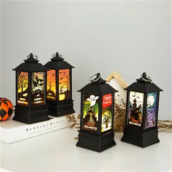 

Halloween Retro Big Lantern Lights Electronic LED Candle Light For Bar Horror House Halloween Party Decor Suppplies