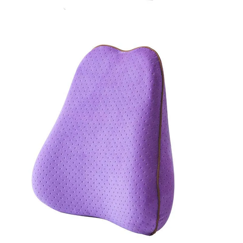 velvet purple Авто памяти пены задняя Поддержка Подушка для офисного Кресла Подушка под поясницу кресло Массажная подушка - Color: velvet purple