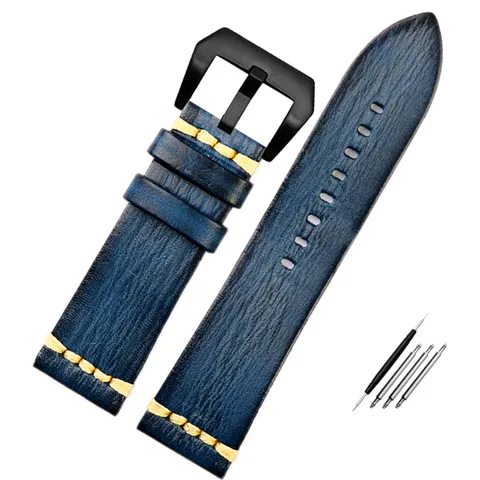 Handmade Vintage Genuine Leather Watchband Pa-ne-rai  T-u-dor 18mm 20mm 22mm 24mm Watch Band Wrist Bracelets Cowhide Straps