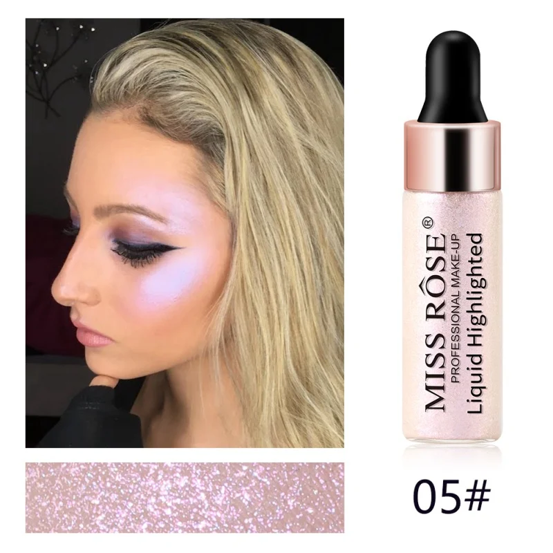 

5 Colors Illuminator Liquid Highlighter Makeup Professional Shimmer High Glow Kit Makeup Cosmetics Face Brightener Concealer