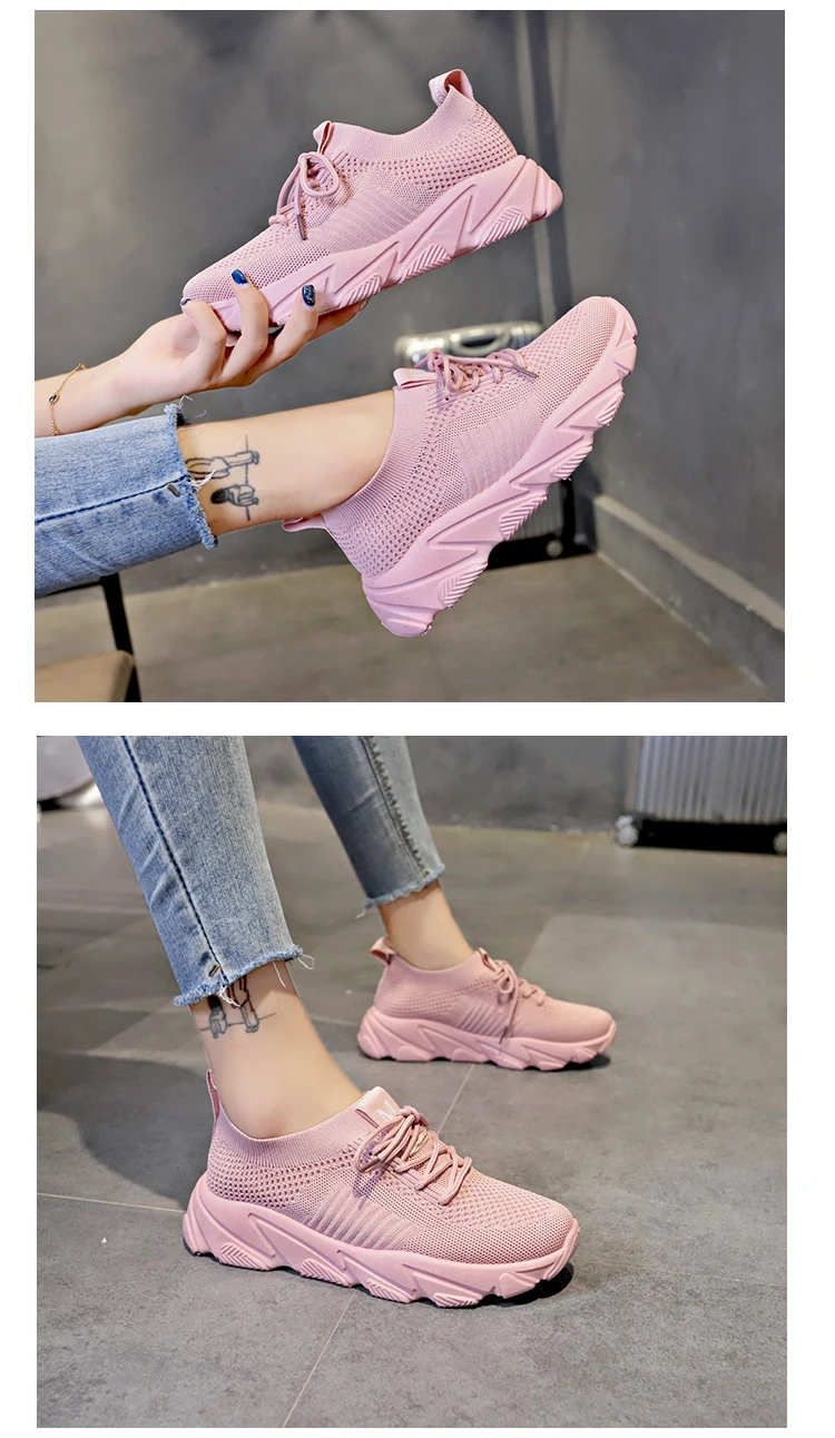 Tenis Feminino Female Platform Sneakers Women Tennis Shoes for Outdoor Lace Up Air Mesh Shoes Ladies Zapatillas Mujer
