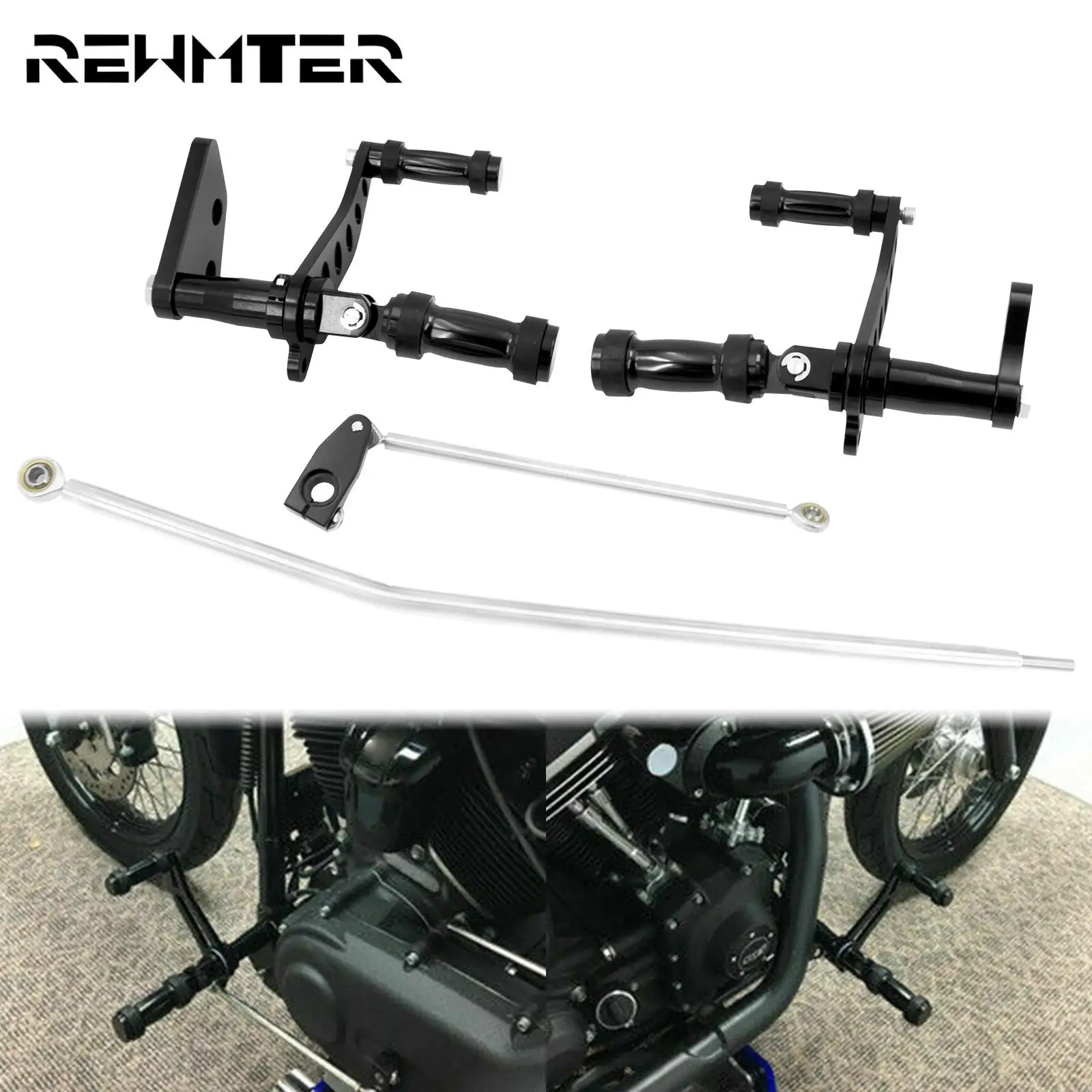 

Motorcycle Forward Control Kits Black Aluminum For Harley Dyna Super Glide 2000-2015 Low Rider 2000-2012 Street Fat Bob FXDF FXD
