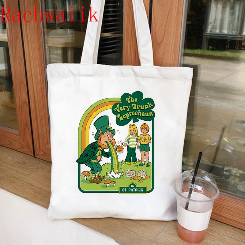 2021 Satan Shopping Bag Graphic Tote Harajuku Shopper Bag Women Canvas Shoulder Bag Female 90s Funny Eco Large-capacity anime 