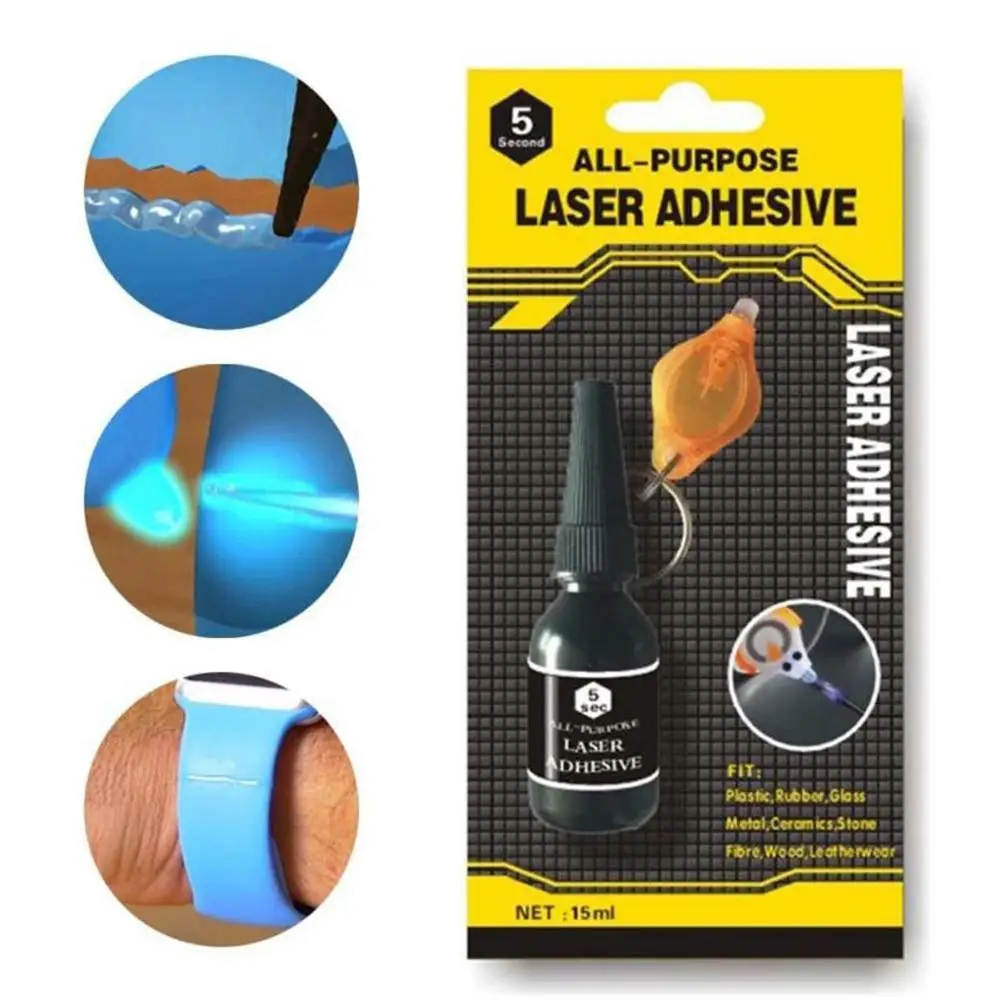 Home Mini Tool Repair Universal Adhesive Liquid Glue with Laser Welding UV Light Aluminium Alloy Glass Plastic Wood Marble Glue afbeelding