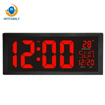 

Daylight Large Screen Clocks Electronic Thermometer Watch 3D Led Digital Wall Clock Home Decoration Living Room Kitchen Office