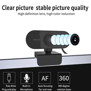 

Webcam Hd 1080P Network Conference Video Camera Network Class Microphone Computer Camera Built-In Microphone