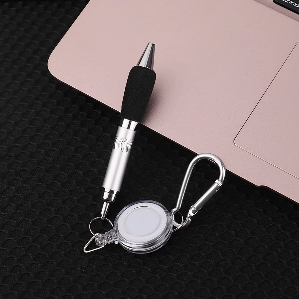 Металлическая шариковая ручка с пряжкой и веревочной ручкой кольцом