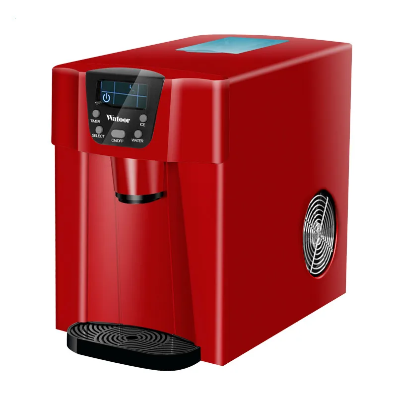 

Electric Automatic Ice Maker 15kgs/24H Bullet Round Block Ice Cube Making Machine Icy Water Dispenser Drink Fountain EU US