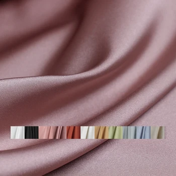 

White waxberry Double-Side Satin Fabrics Smooth Hang Down Suitable Garment Materials Women Dress Shirt Cloth Freeshipping