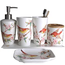 Керамический продукт для ванной комнаты, диспенсер для мыла, мыльница, держатель для зубных щеток, стакан для полоскания с подносом, набор аксессуаров для ванной комнаты, свадебные подарки