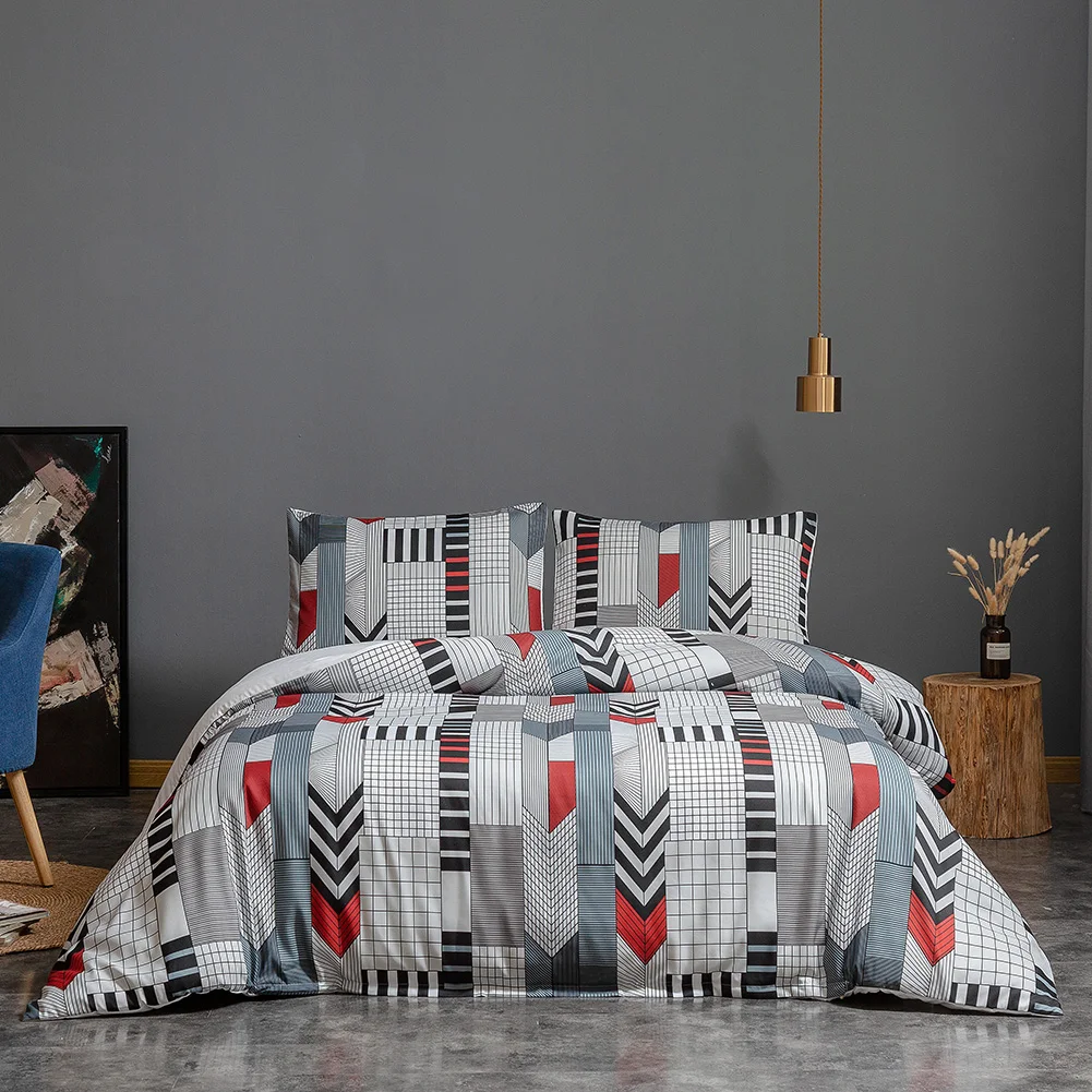 Roman Times Bedding Set 2/3 Pieces Quilt Cover Colorful Geometric Duvet 3D Printed Kids Comfortable Bed Sets | Дом и сад