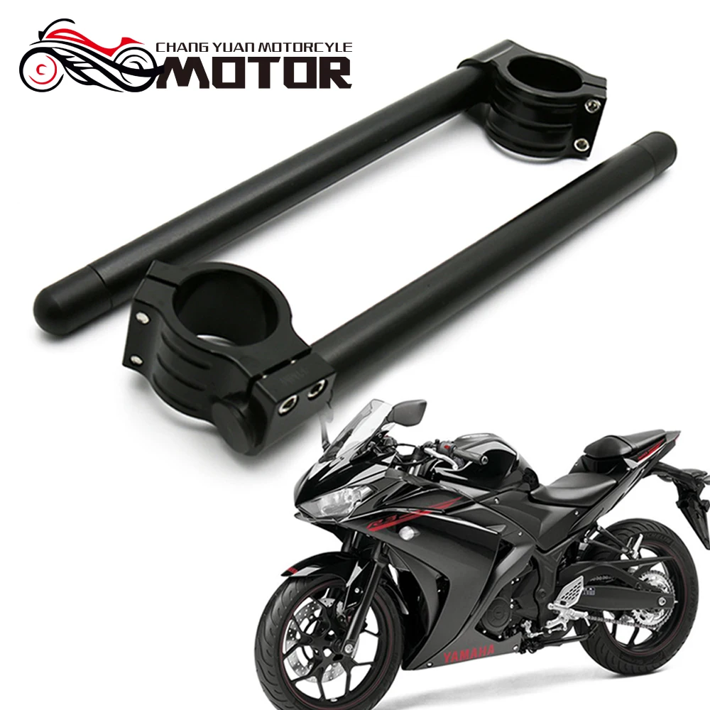 Мотоциклетный зажим для манилляров с ЧПУ en Ons Barra de horquilla Клип ons para Yamaha YZF R3- YZF R25 2013- YZF-R3 ABS MT25