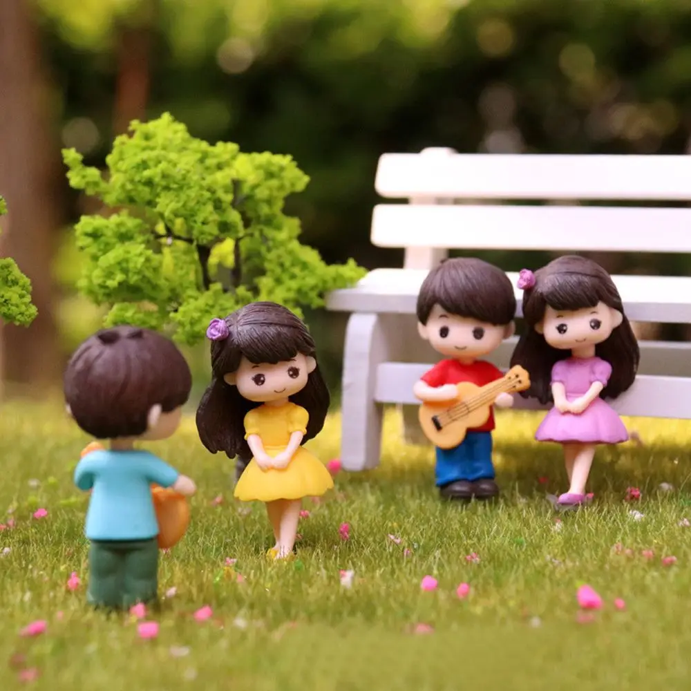2pcs/set Creative Miniature Boy Girl Guitar Lovers Craft Fairy Dolls Wedding Accessories 5 H3aff72f5cf714ea8a2e98904909378a2W
