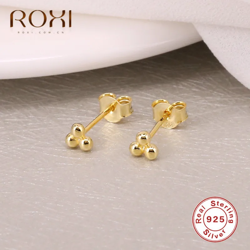 ROXI 100% Стерлинговое Серебро 925 пробы ювелирное изделие минималистичные серьги