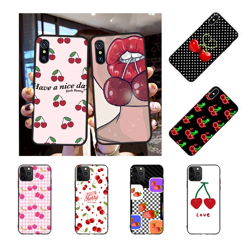 NBDRUICAI Фрукты Вишня DIY Печать чехол для телефона оболочка iPhone 11 pro XS MAX 8 7 6 6S Plus X 5S SE XR