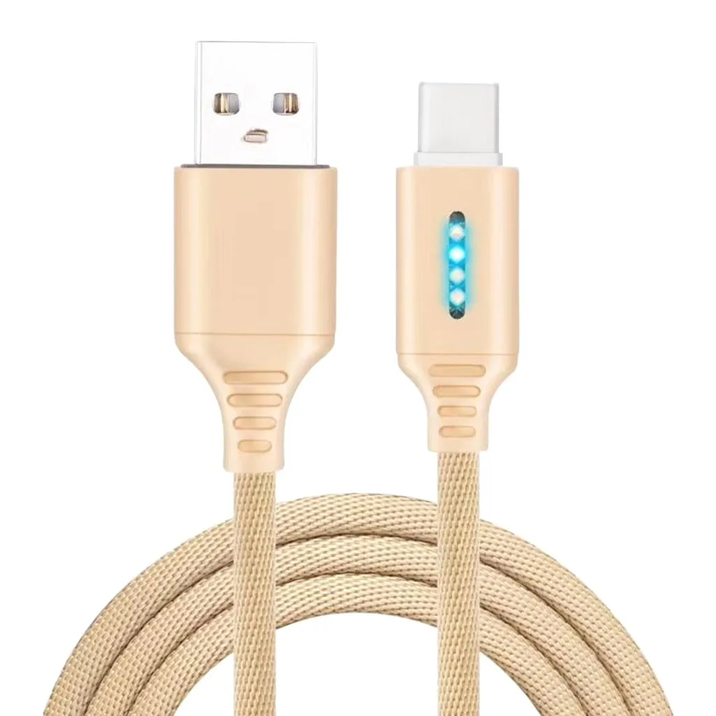 Интеллектуальный кабель для быстрой зарядки USB-USB с автоматическим отключением и быстрой зарядкой, нейлоновый кабель, умный кабель для зарядки телефона zz6