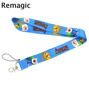 

20pcs Adventure time Neck Strap Lanyard keychain Mobile Phone ID Badge Holder Rope Key Chain Keyrings cosplay Accessories Gifts