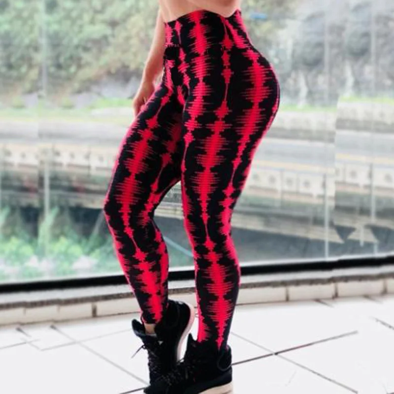 Woman Sports Leggings Music Rune Digital Printing Hips High Waist Leggings Running Fitness Pants Plus Size Jaggings F5A131