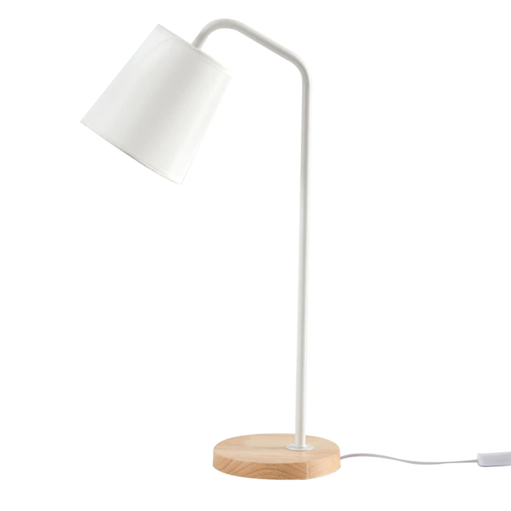 Новая Скандинавская Минималистичная настольная лампа, светодиодный USB светильник из цельного дерева, для учебы, спальни, общежития, современная лампа для чтения XOA88 - Цвет: Белый