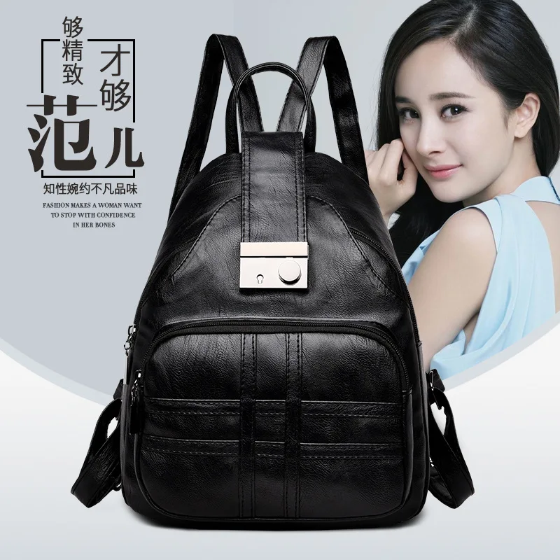 

2019 New Style WOMEN'S Backpack Outdoor Waterproof Backpack Anti-Theft Schoolbag