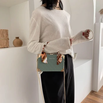 

bags for women 2020 purses and handbags Fashion square box silk scarf accessories women's messenger bag sac a main femme