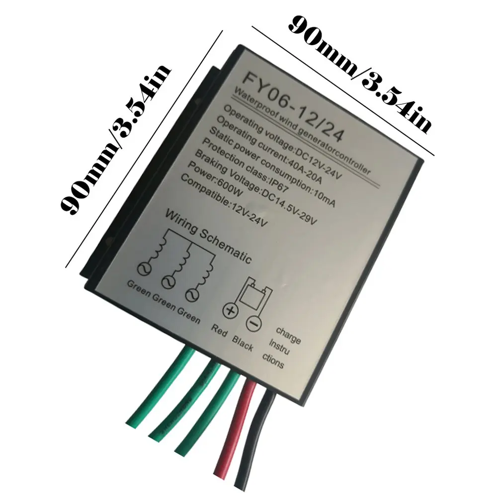 600 Вт контроллер ветровой установки 12V24V водонепроницаемый pwm выпрямитель тормозной зарядки выпрямитель мост Щепка