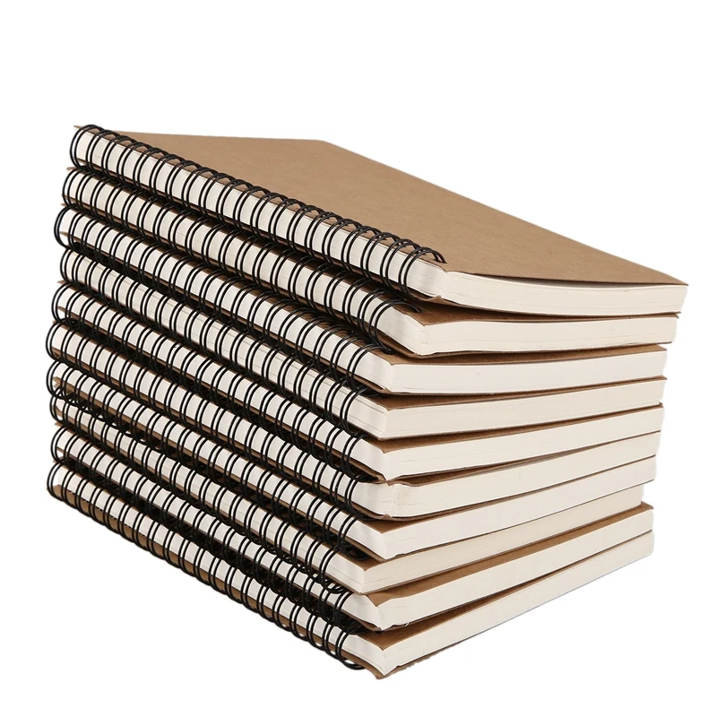 10 творческих блокнотов с крафт бумагой Эскиз Книга 12X18 см и спиральная тетрадь| |