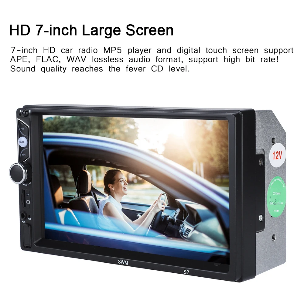 7 дюймов HD Сенсорный экран Bluetooth стерео MP5 MP3 мультимедийный плеер MP5-S7 для автомобиля