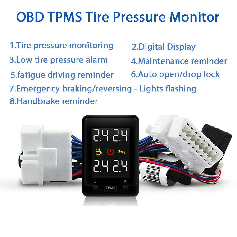 Цифровой монитор давления в шинах система сигнализации OBD мониторинга для Toyota