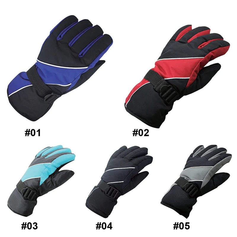 Anti-slip Skiing Gloves Adult Full Finger Windproof Rainproof Gloves Outdoor Sportswear Accessories