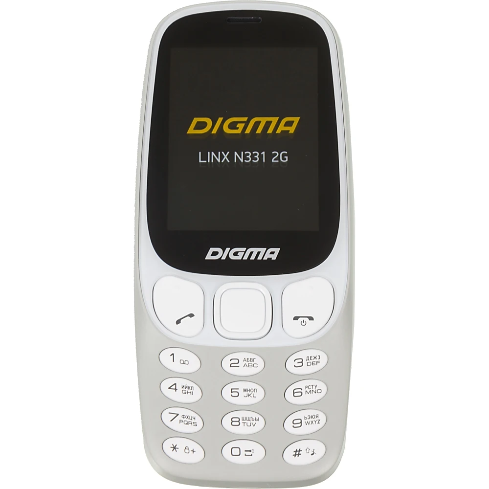 Мобильный телефон Digma Linx N331 2G 32Mb серый 2Sim 2.44" TFT 240x320 0.08Mpix