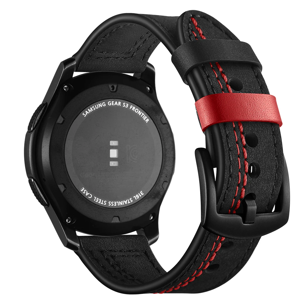 Кожаный ремешок Gear S3 frontier для ticwatch pro / E2 s2 correa Ticwatch 2nd 42 мм/Ticwatch E TICWATCH NFC | Наручные