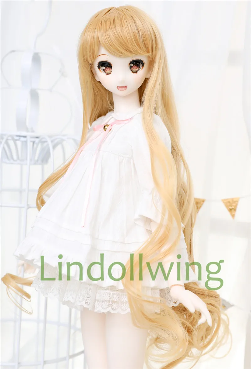 1/3 BJD парик Pullip Dal DD SD LUT Dollfie кукла парик высокотемпературные волосы 8-9 дюймов длинные светлые волнистые волосы