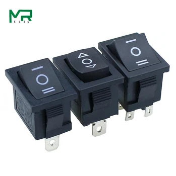 

1PCS KCD1 Mini Black 3 Pin / 6 pin On/Off/On Rocker Switch AC 6A/250V10A/125V