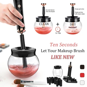 

Professional electric makeup brush cleaner and dryer automatic silicone fast washing machine tools portable glue wakeup device