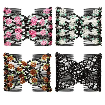 

4pcs Comb Durable Useful Practical Beads Comb Hair Clip for Girls Lady