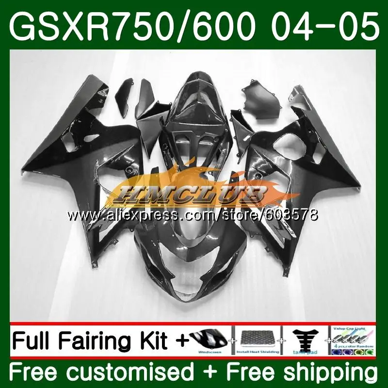 Средства ухода за кожей для SUZUKI GSXR 750 K4 GSXR 600 GSX-R600 04 05 5CL. 105 GSXR-600 GSX R750 GSXR600 04 GSXR750 2004 2005 обтекатель серого и черного цветов