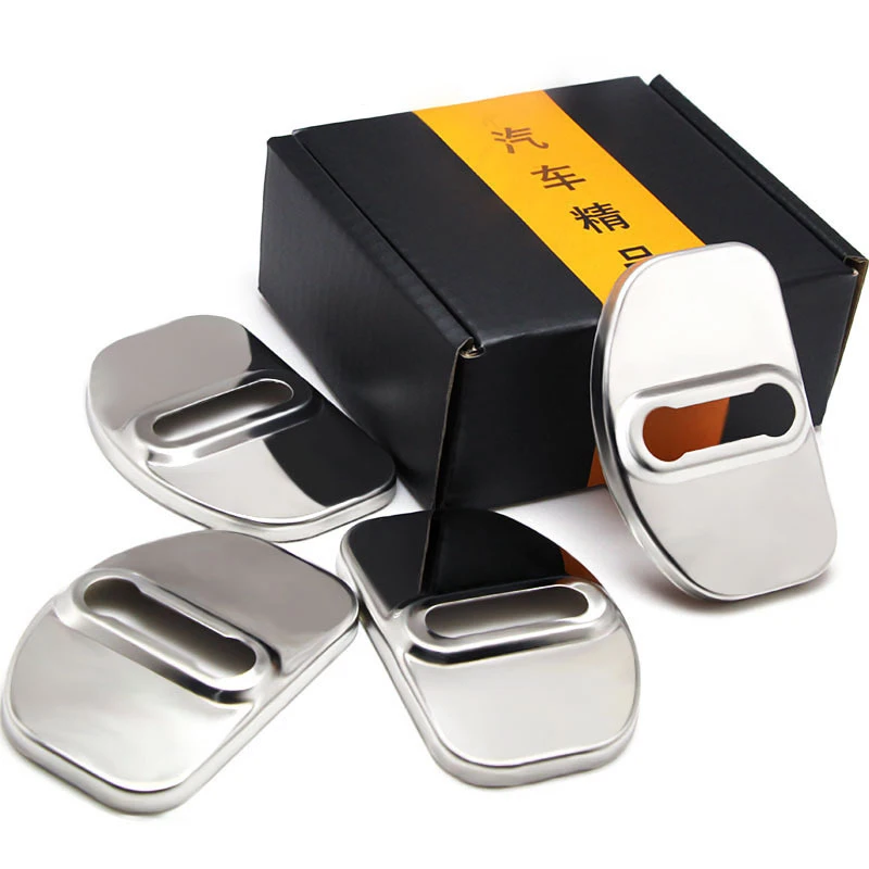

4Pcs/Set of Car Door Lock Covers Interior Accessories Stainless Steel for Renault Koleos Kadjar Captur Full Range