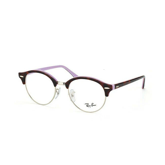 Gafas de vista Ray-Ban RX4246V CLUBROUND 5240 Топ Гавана на опал Фиолетовый Cal.49