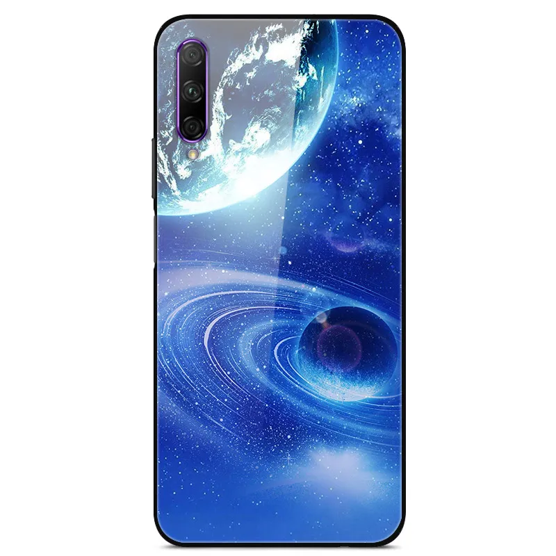 6,3" для huawei Honor Play 3 чехол стеклянный ПК задняя Жесткая крышка для huawei Honor Play 3 Чехлы космический ТПУ бампер на Honor Play3 - Цвет: 3