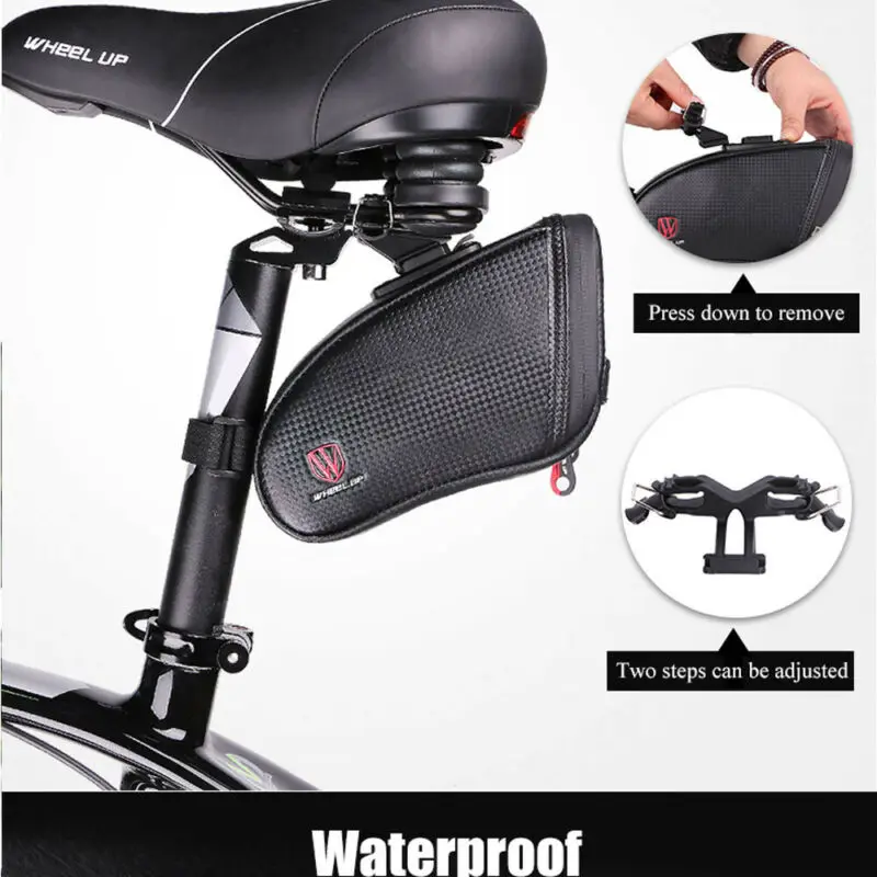 Waterproof Outdoor Bike Saddle Bag Nylon Bicycle Under Seat Rear Storage Tail Pouch Waterproof MTB Mountain Bike Back Tail Bag