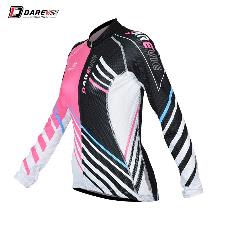 DAREVIE Cycling Jersey Summer New Women Cycling Long Sleeve Jersey Pro Team Breathable Soft Non-Slip Quick-Dry Sets