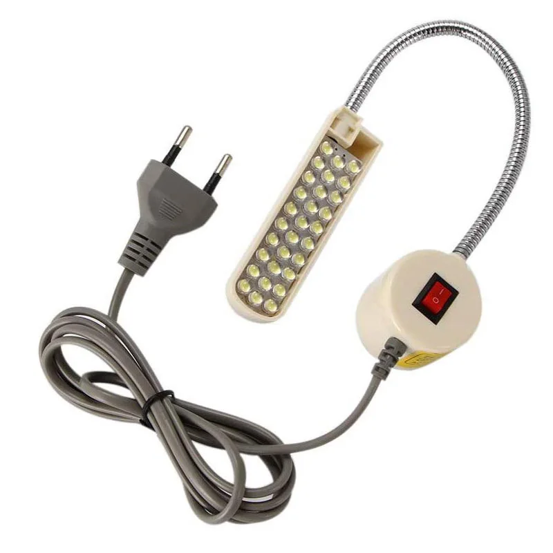 EU Plug Lampada professionale per macchina da cucire a LED con luce di lavoro a collo flessibile per macchina da cucire Tornio per trapano 