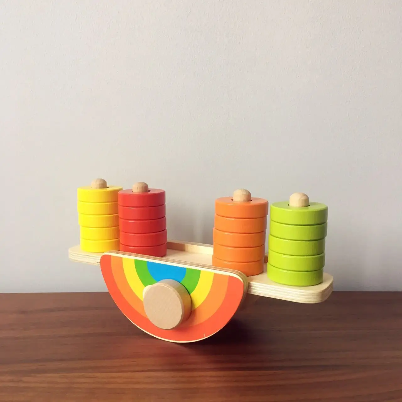 Детская учебная доска Jenga кольцо строительные блоки Радужная башня баланс игра игрушка для раннего развития 1-2 года 3 года