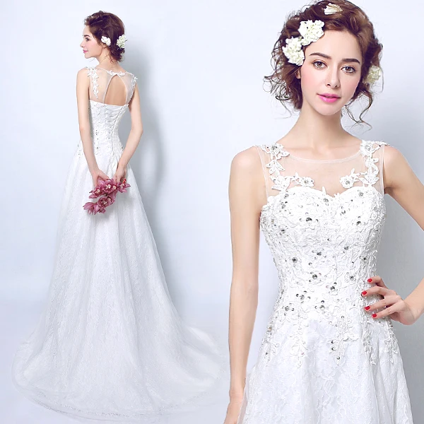 

Special Offer!Noble Exquisite Embroidery Lace Beading Wedding Dress/Wedding Photograph Dress 406